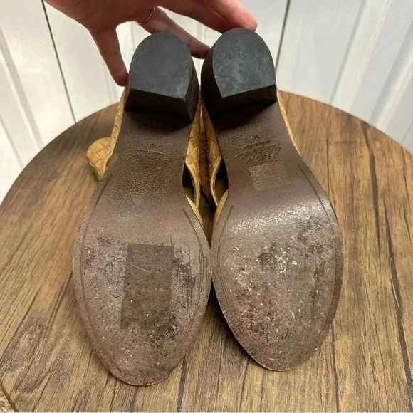 Patricia Nash Rosetta Peep-Toe Ankle Boots Italian Leather Tan Brown Size 10 - Picture 13 of 16